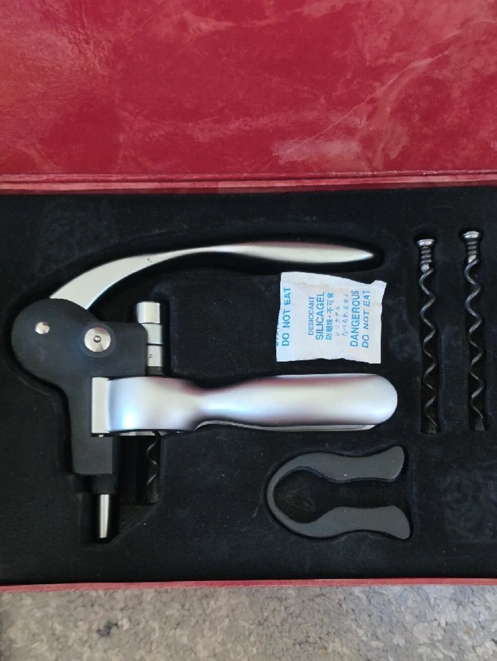 Professional Corkscrew Lever-Style Wine Opener - Silver